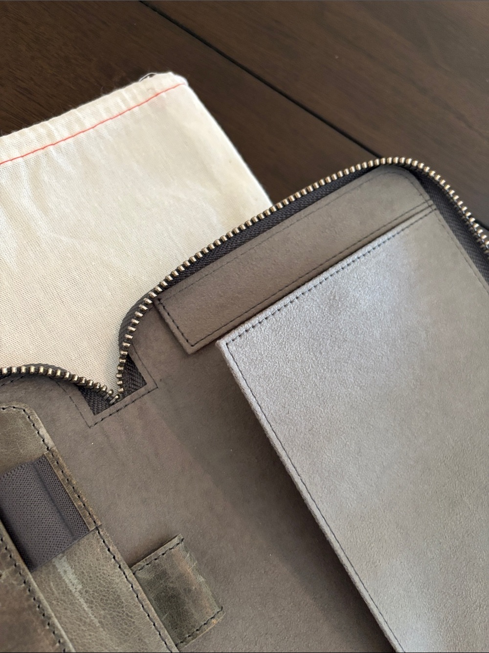 Destash SALE B6 Galen Leather Zipped Notebook Folio Planner Cover Distressed - Picture 9 of 16